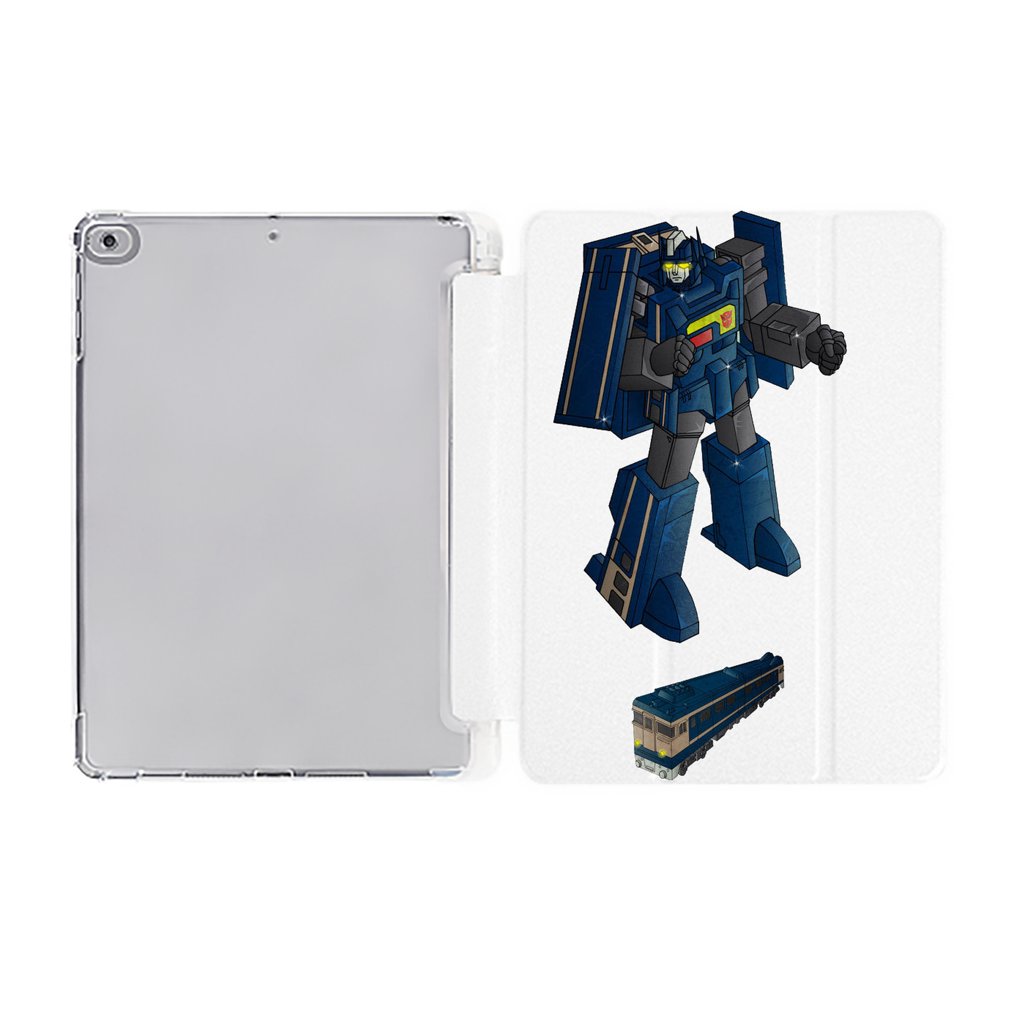 （画像用）  IPad ケース ペン収納付き 三つ折りスタンド PUレザー×シリコン 対応機種9.5/10.5/10.9インチ